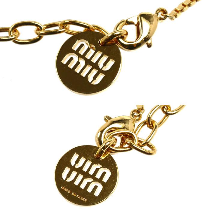 miu miu（ミュウミュウ） GP ラインストーン ネックレス