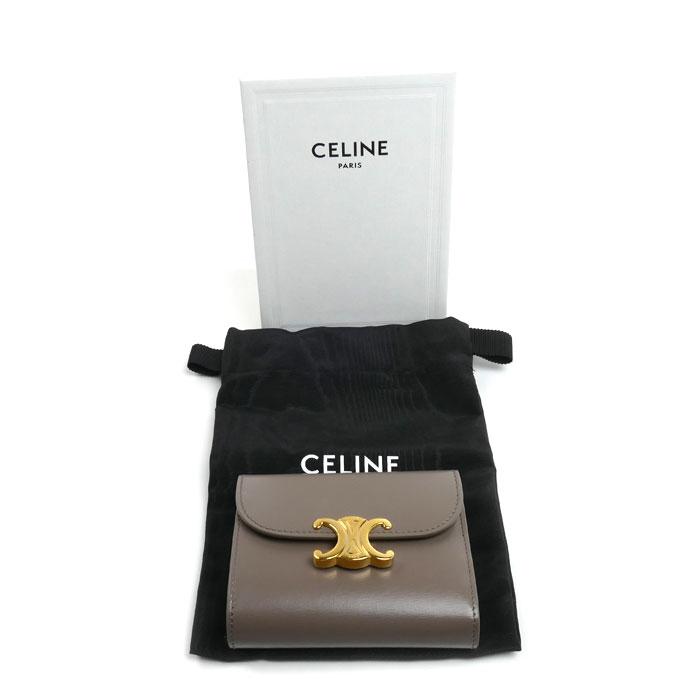 CELINE（セリーヌ） トリオンフ スモールフルフラップウォレット 三