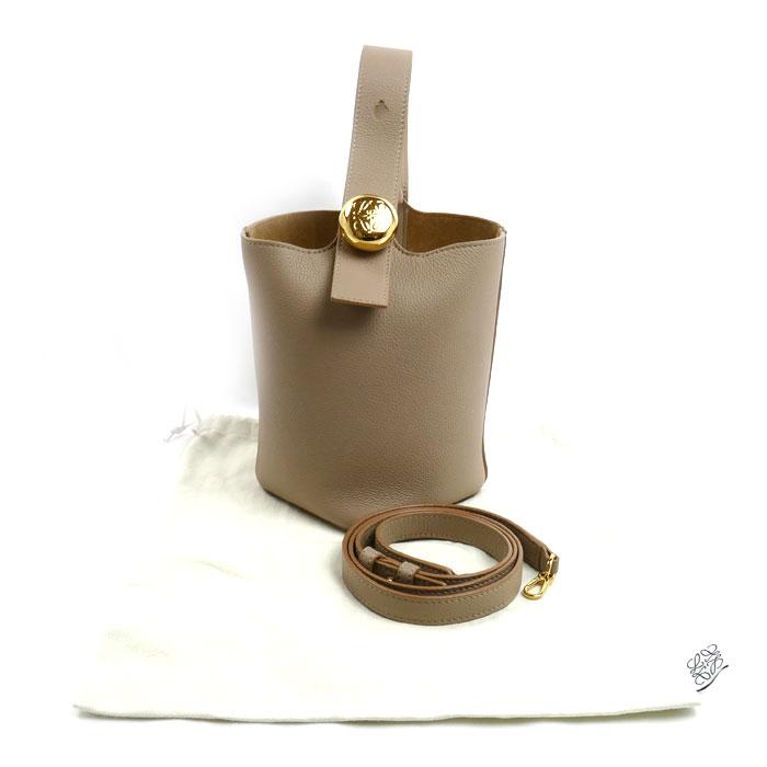 LOEWE（ロエベ） ペブル バケット ミニ 2Wayショルダーバッグ サンド 