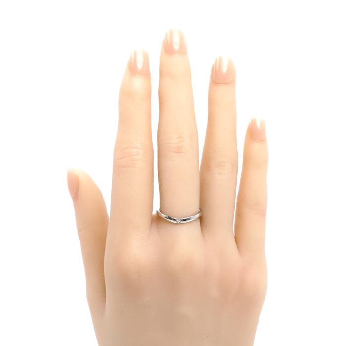 Cartier カルティエ 3Pダイヤ プラチナ リング Pt950 5号 指輪 Cartier（カルティエ） Pt950プラチナ バレリーナ カーブ ウェディング