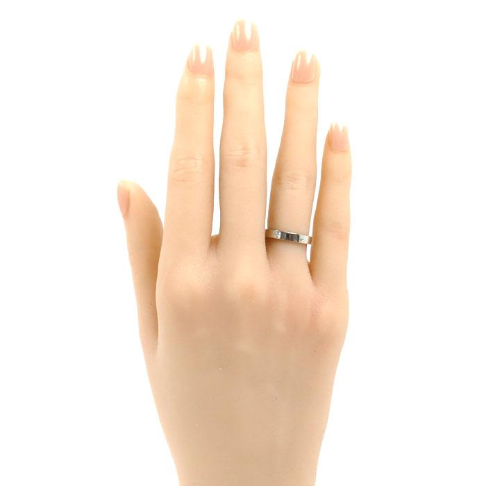 Cartier（カルティエ） Pt950プラチナ ウェディング 1Pダイヤ リング