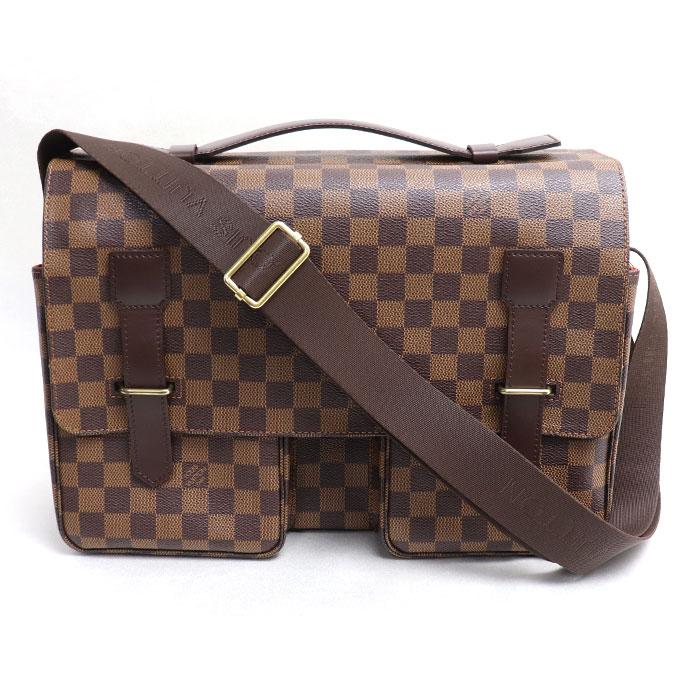 ルイ ヴィトン ダミエ ブロードウェイ ショルダーバッグ M42270 ブラウン PVC レザー メンズ LOUIS VUITTON 【中古】 LOUIS VUITTON（ルイ・ヴィトン） ブロードウェイ ショルダーバッグ