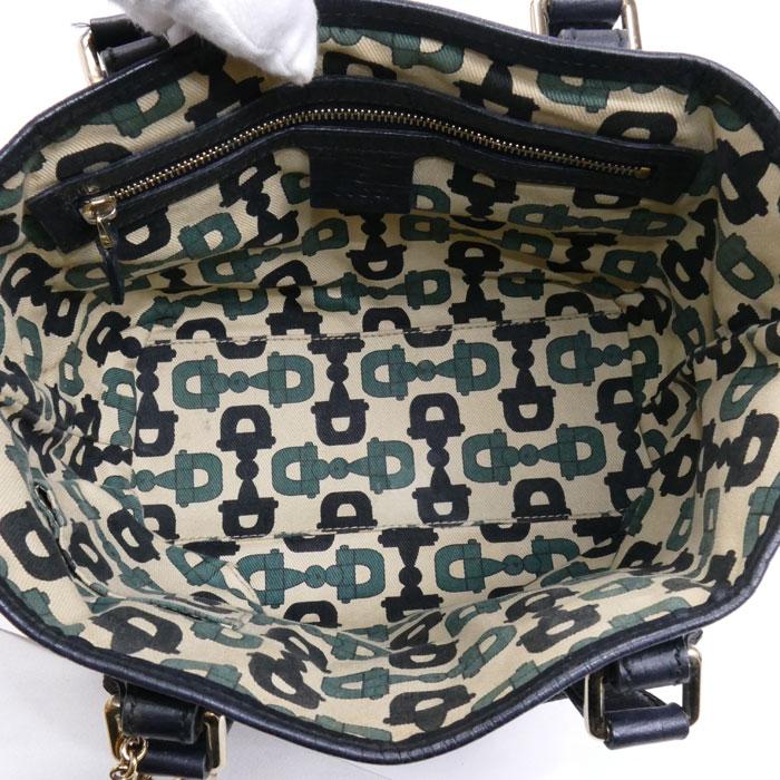 購入不可　Santou GUCCI（グッチ） シェリーライン ミニトート トートバッグ ブラック