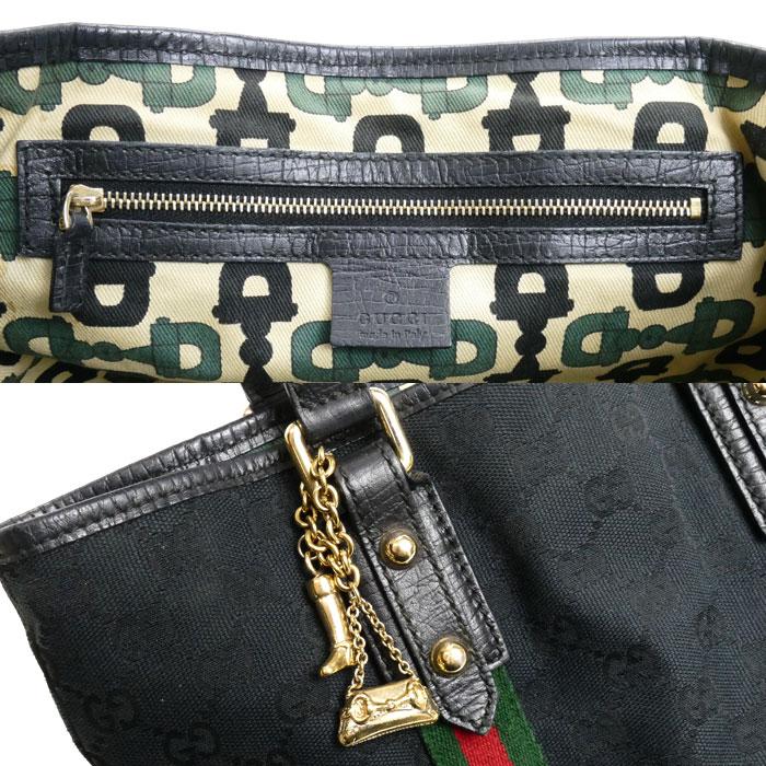 GUCCI（グッチ） シェリーライン ミニトート トートバッグ ブラック