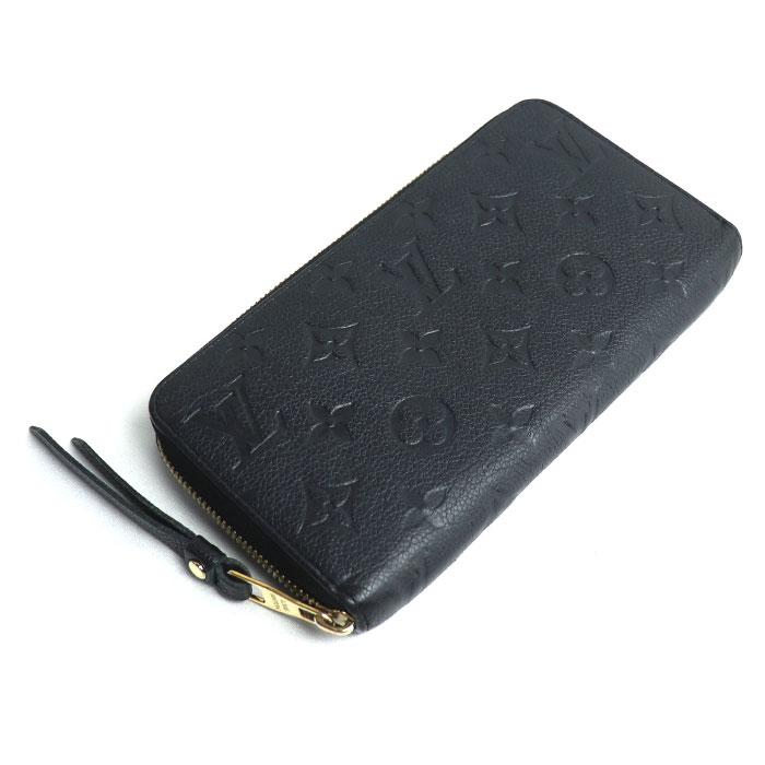 ルイ・ヴィトン LOUIS VUITTON ジッピーウォレット ラウンド長財布 財布 レザー モノグラム・アンプラント レディース ブラック系 M60571 【中古】 LOUIS VUITTON（ルイ・ヴィトン） ジッピーウォレット 長財布 ラウンド