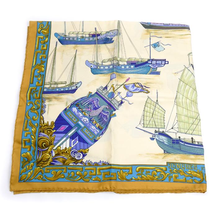 HERMES（エルメス） カレ90 JUNQUES ET SAMPANS 船 スカーフ