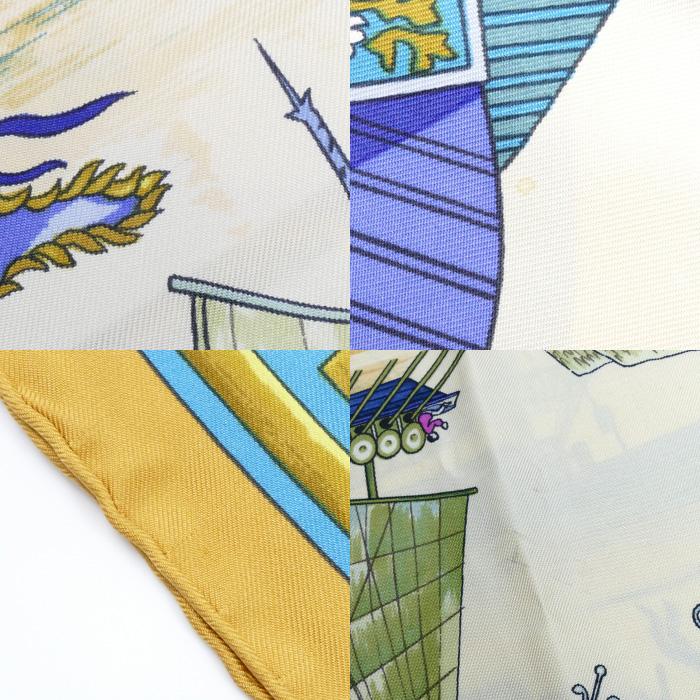 エルメス カレ90 JUNQUES ET SAMPANS 船 HERMES（エルメス） カレ90 JUNQUES ET SAMPANS 船 スカーフ
