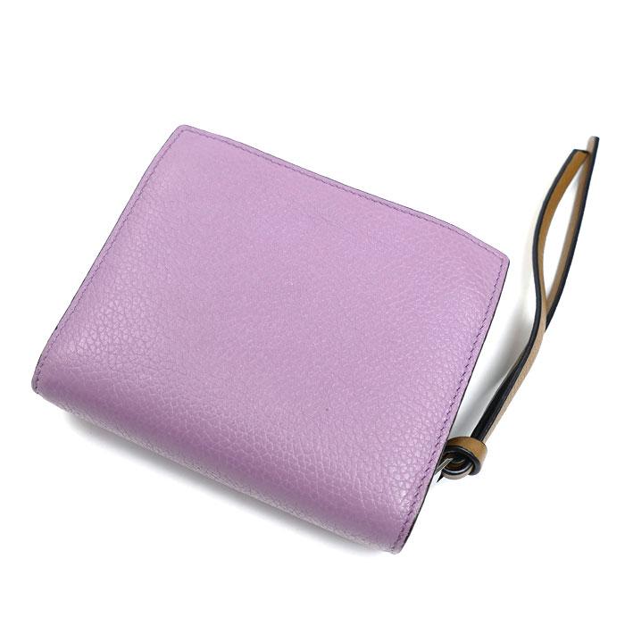 LOEWE ロエベ コンパクト ジップウォレット 二つ折り財布 パープル  