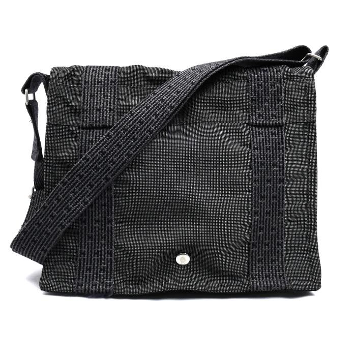 HERMES エルメス バサスPM ショルダーバッグ グレー エールライン ユニ 