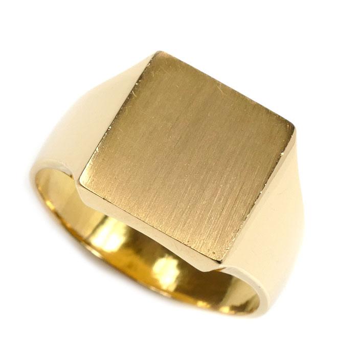 K18YG イエローゴールド 印台 リング・指輪 24号 15g メンズ 中古 : 古