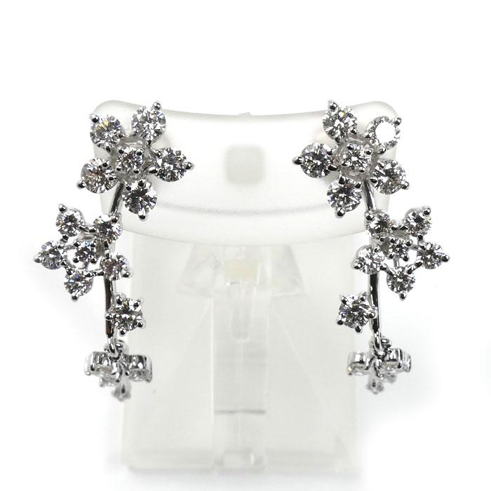 TASAKI タサキ K18WG ホワイトゴールド ピアス ダイヤモンド1.00ct