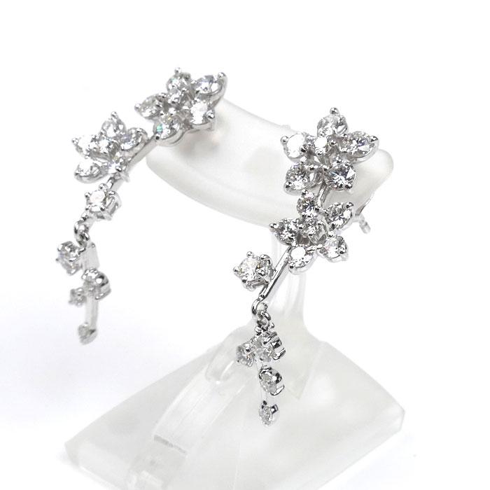 TASAKI タサキ K18WG ホワイトゴールド ピアス ダイヤモンド1.00ct