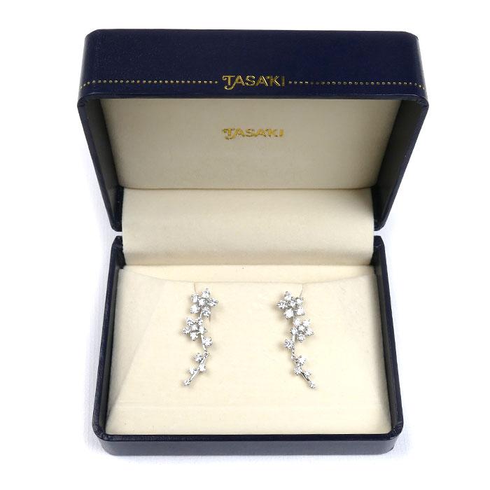TASAKI タサキ K18WG ホワイトゴールド ピアス ダイヤモンド1.00ct