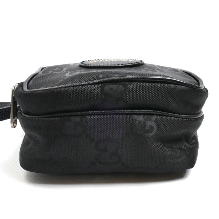グッチ GGナイロン レザー オフザグリッド 2WAY ショルダーバッグ 625850 ブラック【中古】 GUCCI（グッチ） GGナイロン レザー オフザグリッド 2WAY ショルダー