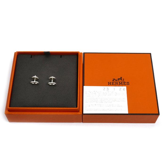 HERMES エルメス シルバー925 シェーヌダンクル TPM ピアス 1.8g レディース 中古_5