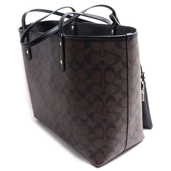 COACH（コーチ） リバーシブル シティートート トートバッグ ブラック