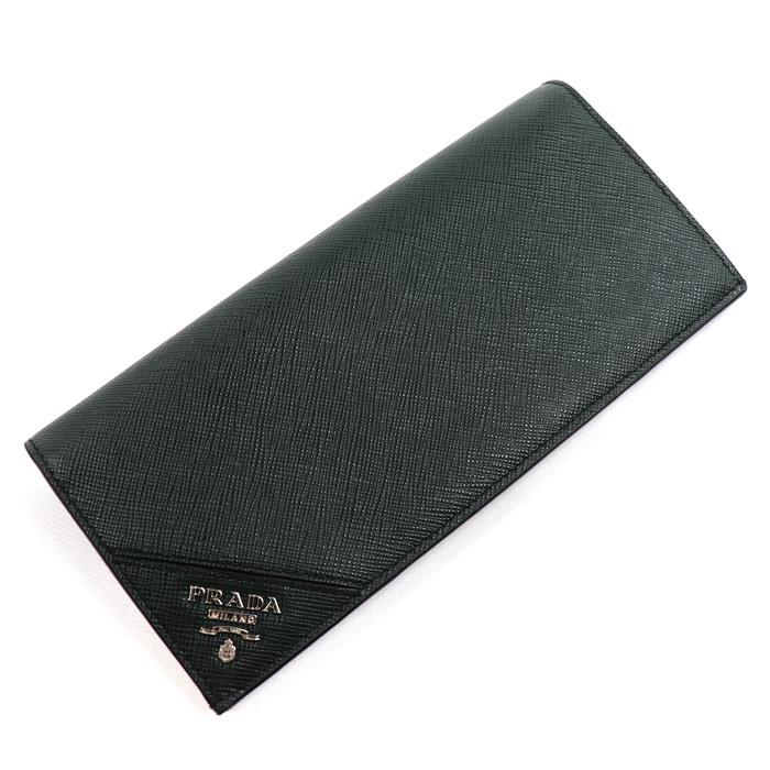 PRADA（プラダ） サフィアーノレザー財布 長財布 エメラルドグリーン