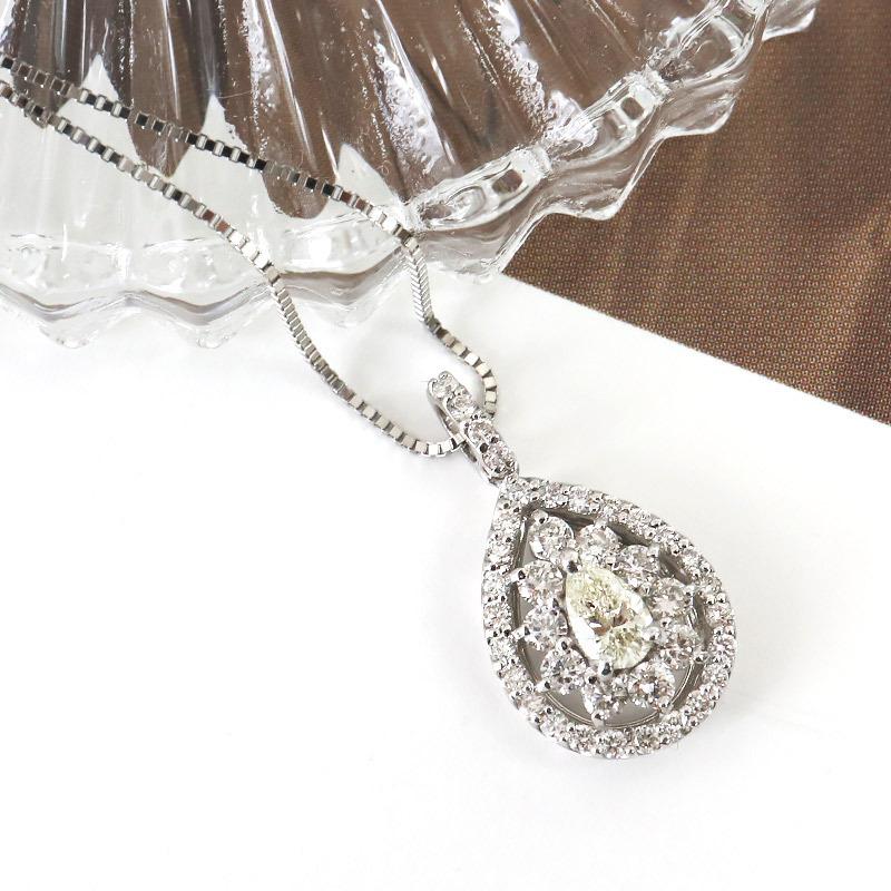 ダイヤモンド ネックレス k18 レディース ペンダント 0.5ct 18金 