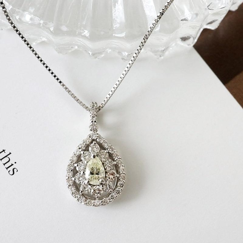 ダイヤモンド ネックレス k18 レディース ペンダント 0.5ct 18金 