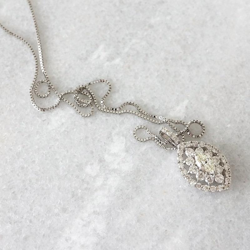 ダイヤモンド ネックレス k18 レディース ペンダント 0.5ct 18金 