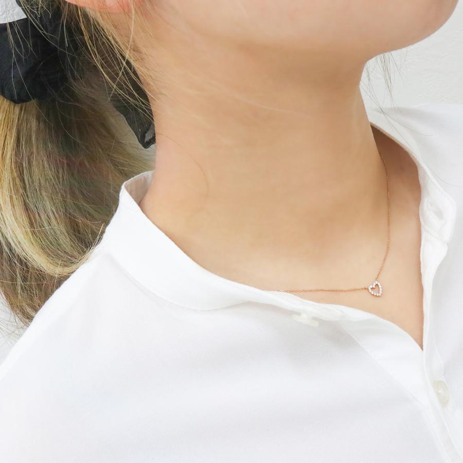 ★愛されオープンハート♡煌キラK18ダイヤモンドネックレス18金ダイヤネックレス 愛されオープンハート♡煌キラK18ダイヤモンドネックレス、18金