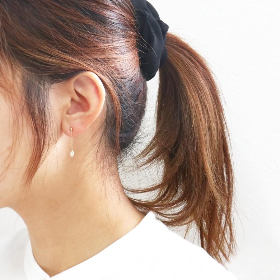 ピアス ダイヤモンド レディース 18金 k18 18k イエロー ホワイト  