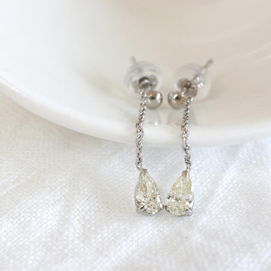 プラチナ ピアス レディース ダイヤモンド 0.3ct pt900 一粒 一