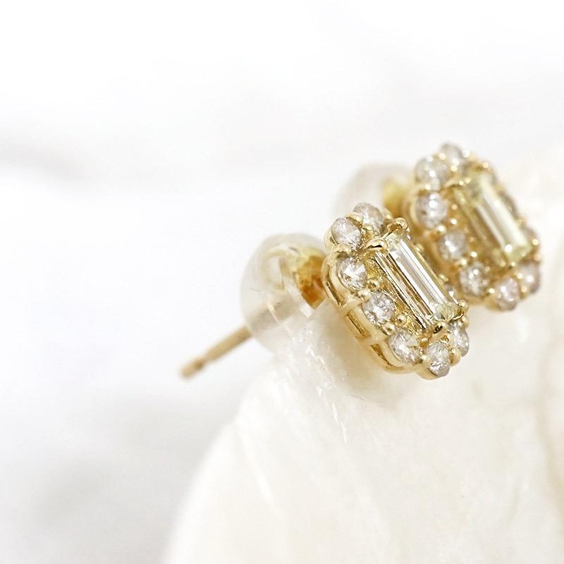 ピアス ダイヤモンド k18 レディース 0.5ct 18金 18k スタッドピアス 