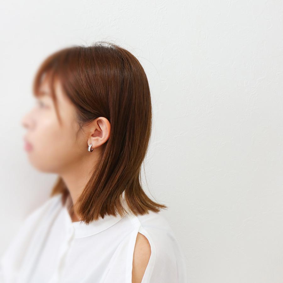 ダイヤモンド ピアス レディース フープ プラチナ pt900 0.3ct