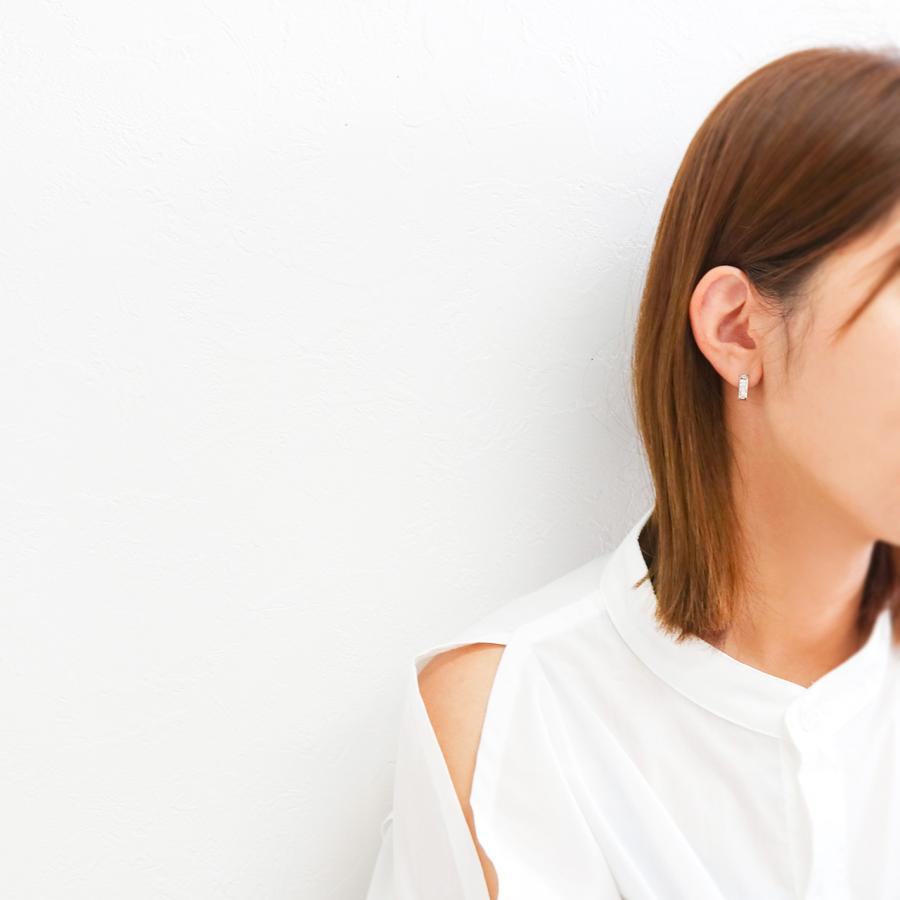 ダイヤモンド ピアス レディース フープ プラチナ pt900 0.3ct