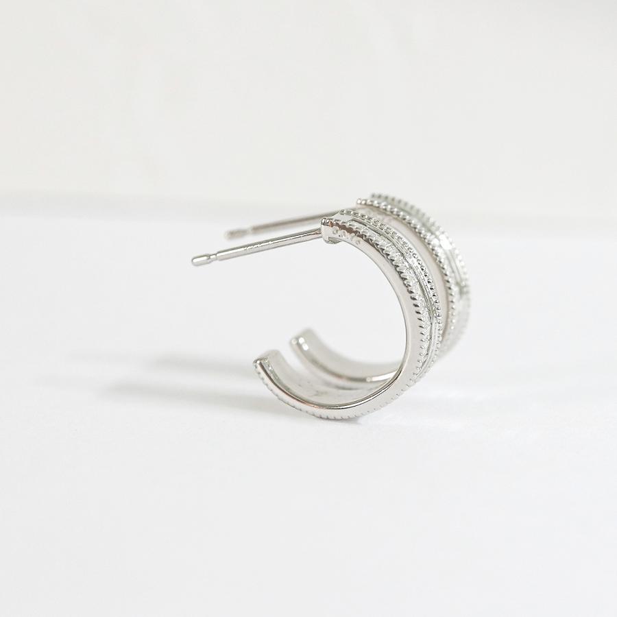 ダイヤモンド ピアス レディース フープ プラチナ pt900 0.3ct