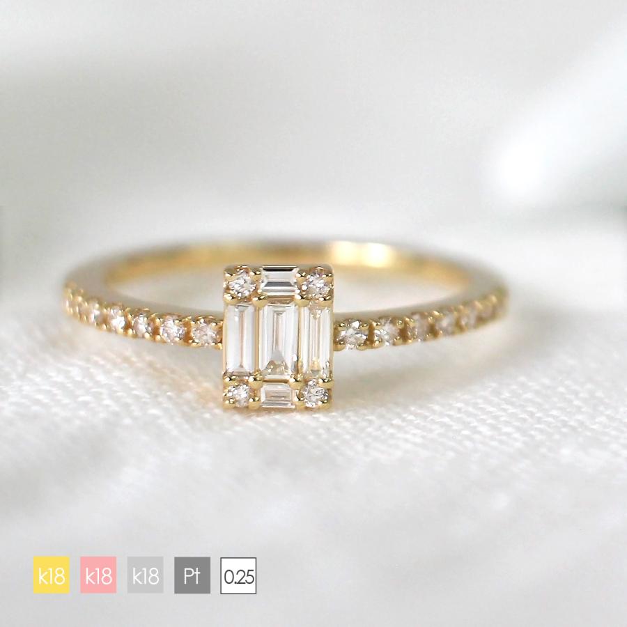 リング ダイヤモンド レディース 指輪 0.25ct k18 18金 18k イエロー 