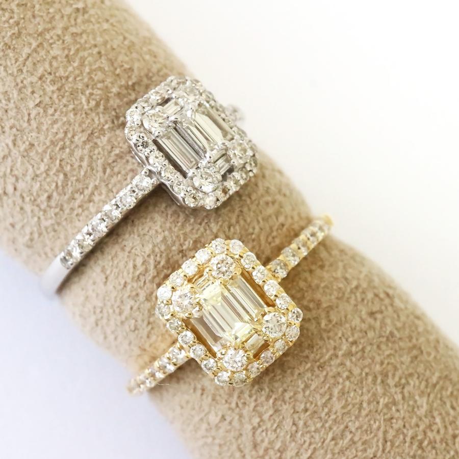 ダイヤモンド リング 指輪 レディース 0.5ct k18 18金 18k イエロー 