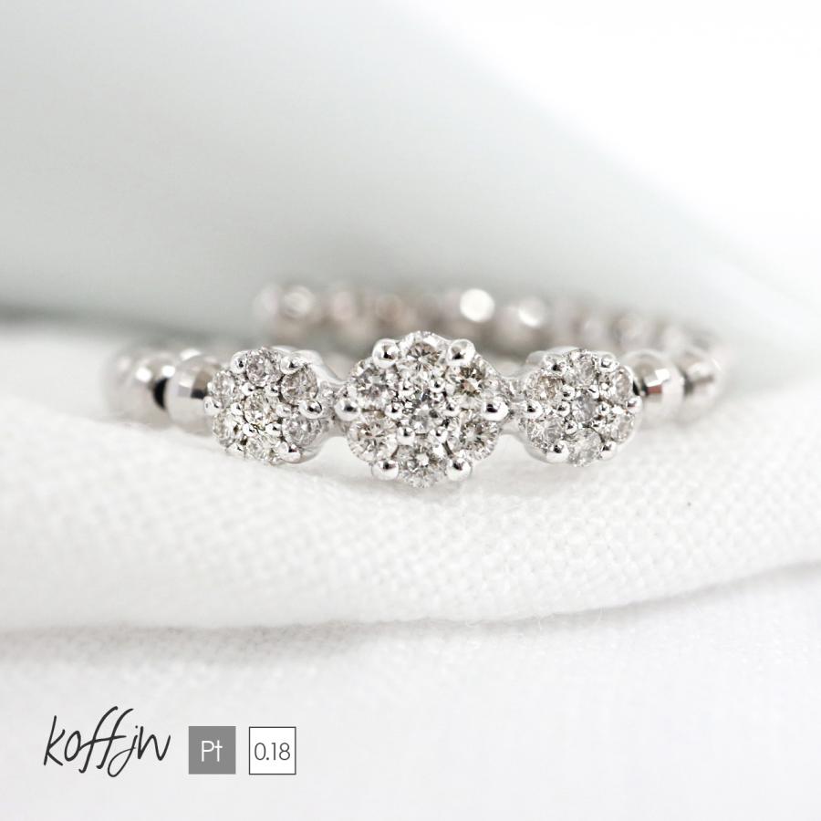 プラチナ ダイヤモンド リング 指輪 レディース フラワー pt900 pt850  