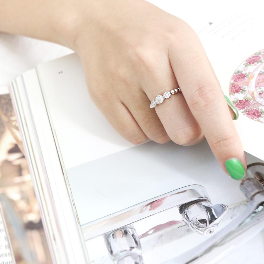 プラチナ ダイヤモンド リング 指輪 レディース フラワー pt900 pt850  