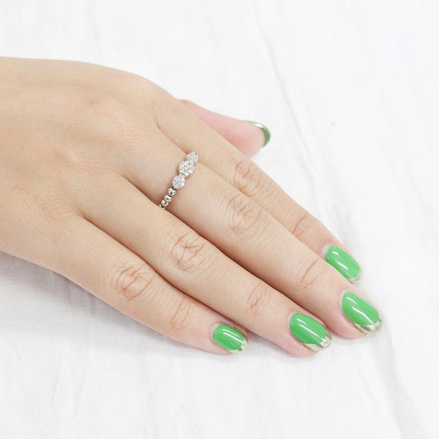 プラチナ ダイヤモンド リング 指輪 レディース フラワー pt900 pt850  