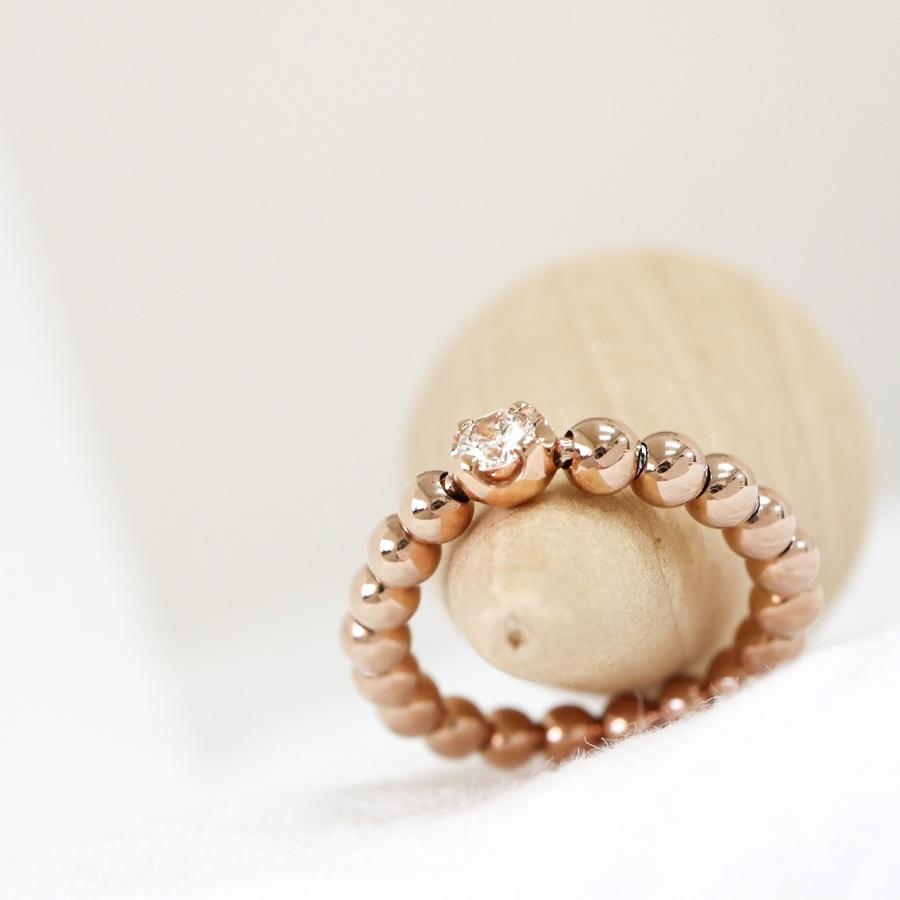 リング レディース 指輪 一粒 ダイヤモンド 0.1ct k18 18金 18k  