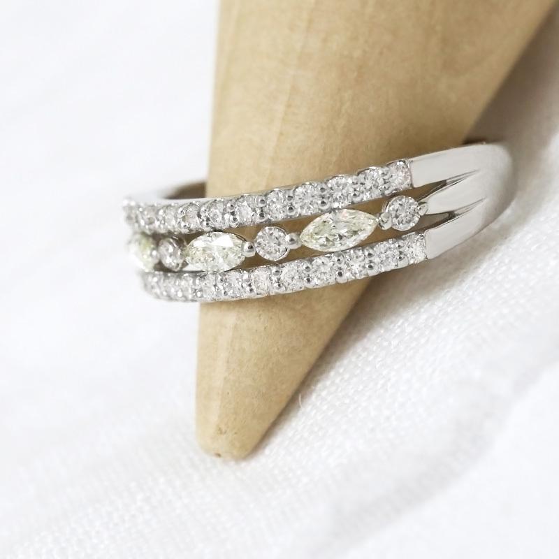 リング 指輪 ダイヤモンド レディース 0.5ct pt900 プラチナ マーキス ダイヤリング ゆびわ 日本製