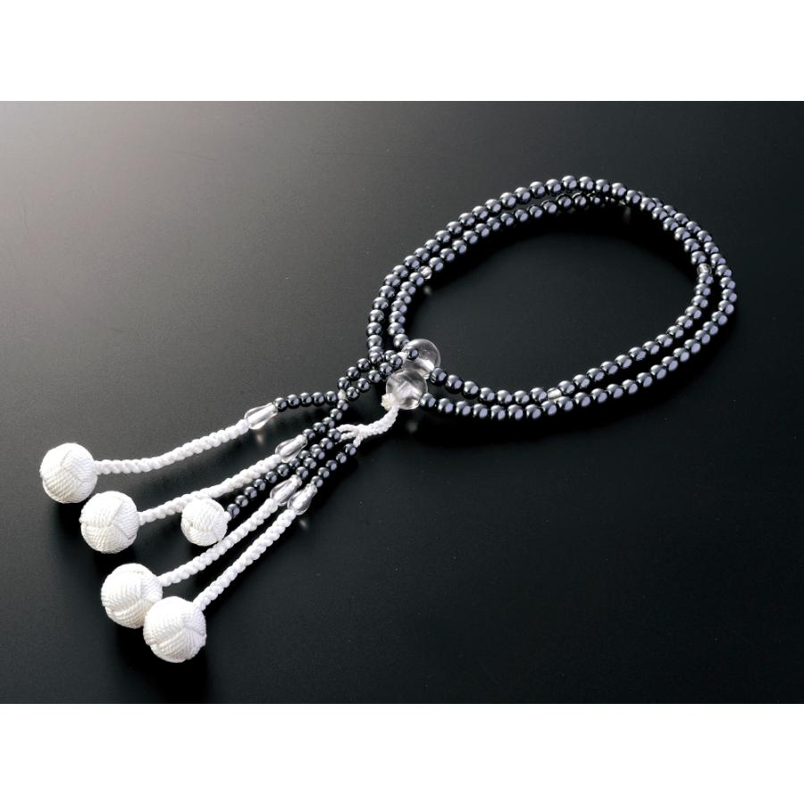 黒パール（女性用サイズ）念珠 数珠 創価学会仏壇 創価学会仏具 ミニ