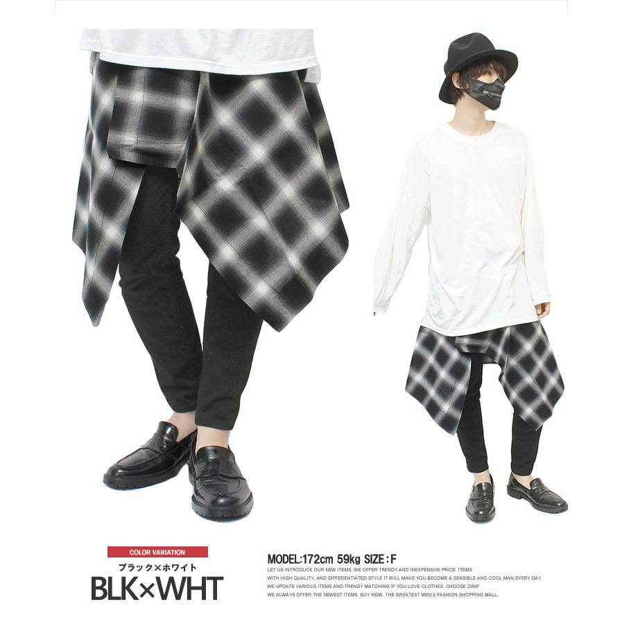 【セール中】goffa x used. 巻きスカート　メンズスカート　ポーカーズ AS SUPER SONIC 【メール便で送料無料】 スカート メンズ チェック