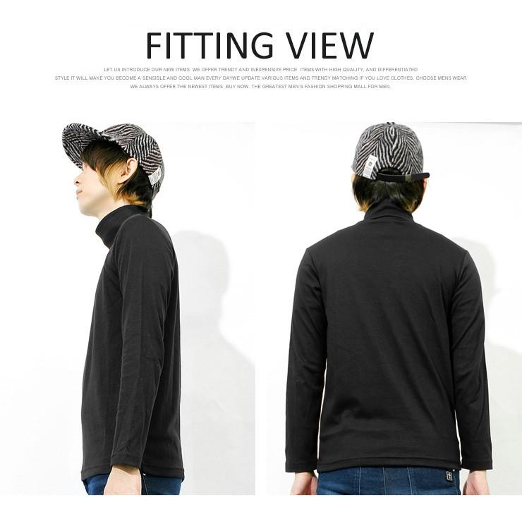 メール便で送料無料 長袖tシャツ メンズ 無地 フライス ボーダー タートルネック Tシャツ 黒 インナー 白 ロンt ロング 長袖 メンズファッション Kogare 通販 Yahoo ショッピング