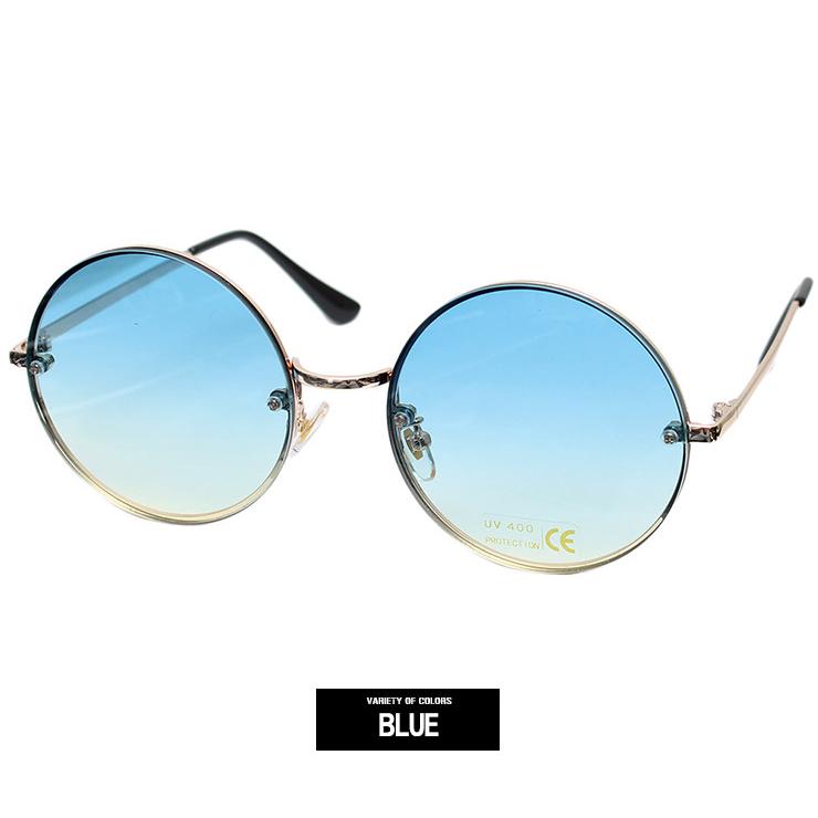 送料無料】 サングラス メンズ 丸めがね ラウンドタイプ UV