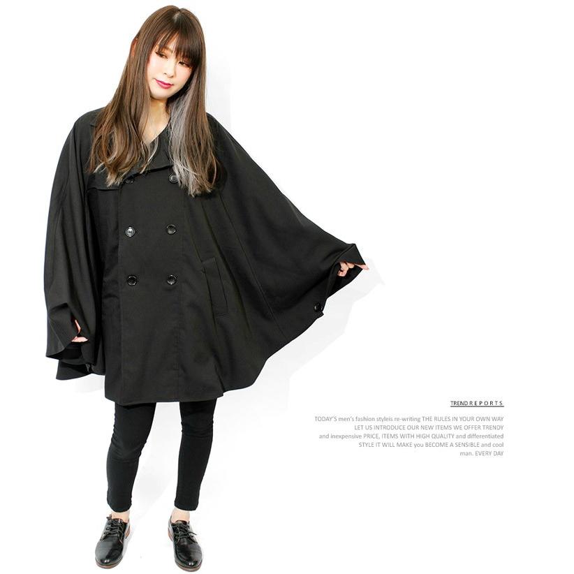 送料無料 マントコート メンズ ポンチョ ケープ ダブルボタン