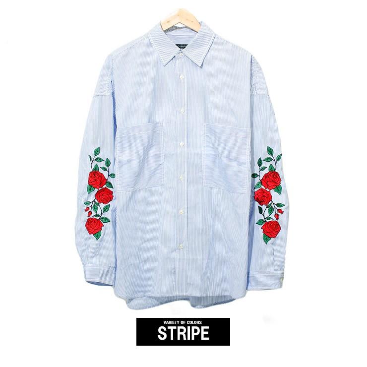 シェーバー 増加する 書き出す 薔薇 刺繍 シャツ メンズ K Kacchan Jp