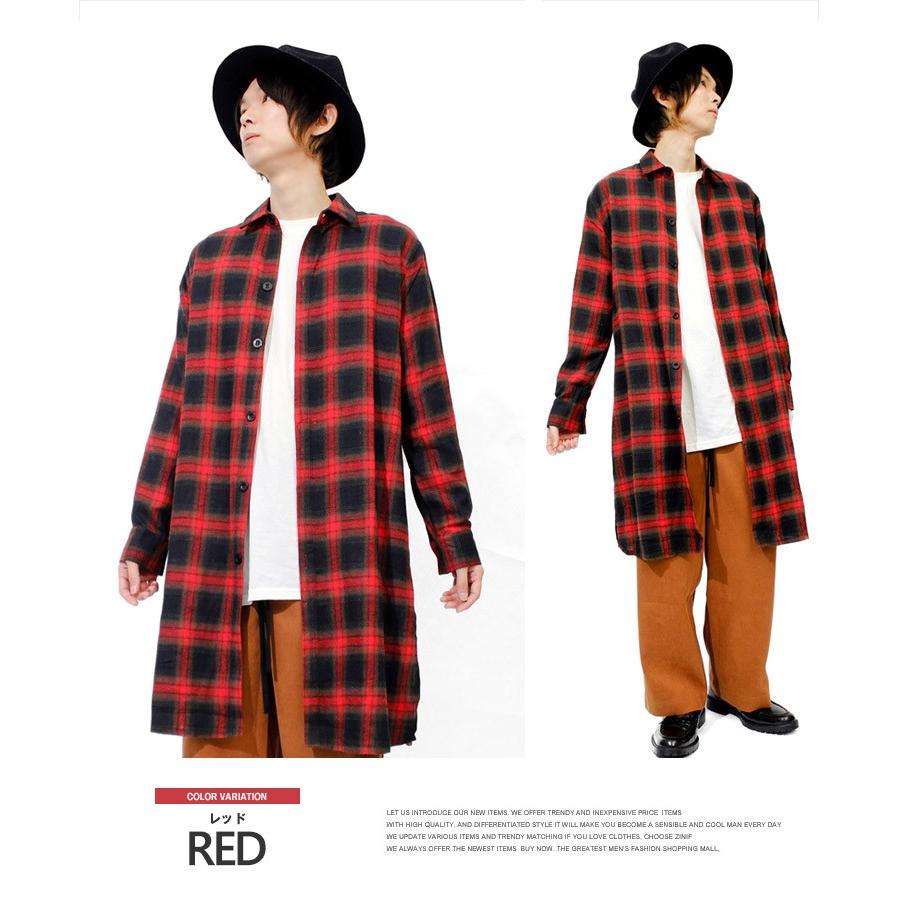 チェックシャツ メンズ ロング丈 オンブレチェック ネルシャツ チェックシャツ メンズ ロング丈 オンブレチェック ネルシャツ