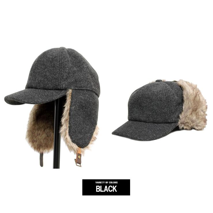 送料無料】 イヤー ファー メルトン キャップ メンズ 耳当て付き