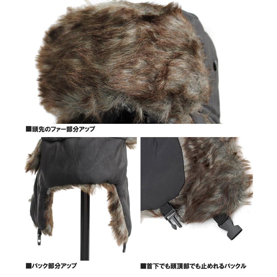 送料無料】ナイロン パイロットキャップ メンズ ファー 耳あて付き