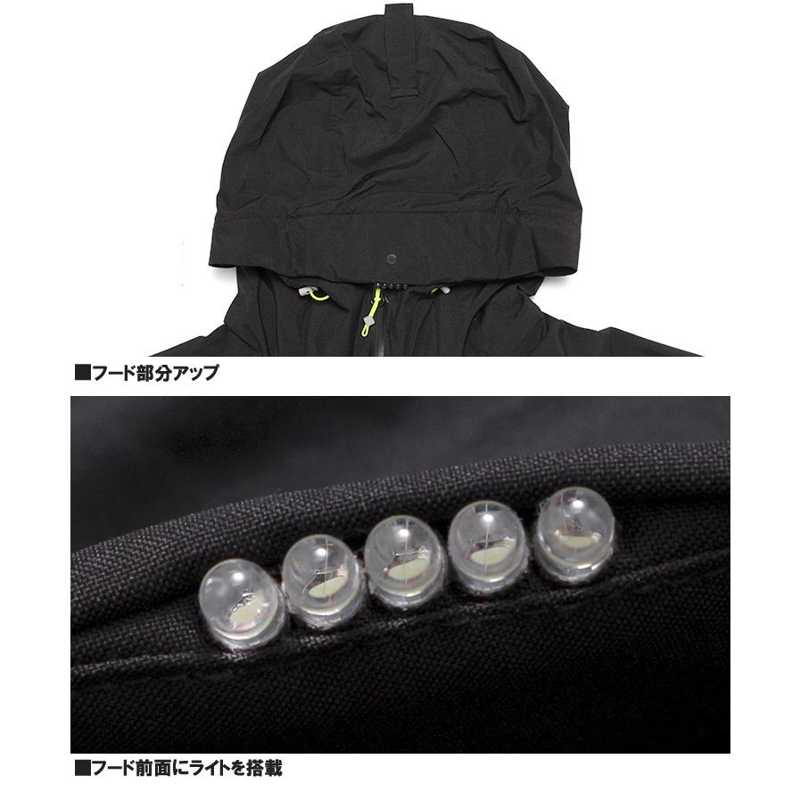 送料無料】 ヘッドライト付き レインジャケット メンズ 大きい