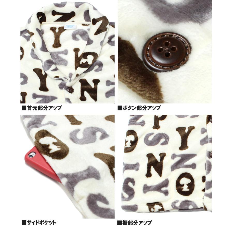 SNOOPY（スヌーピー） フリース ジャケット メンズ 大きいサイズ ピーナッツ PEANUTS ふわもこ ボア ショール カーディガン ...
