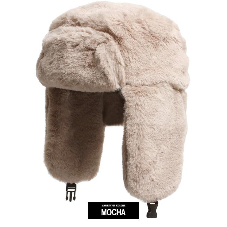 LENO アビエイターキャップ フライトキャップ ラビットファー 送料無料 ふわふわ フェイクファー パイロットキャップ メンズ 耳あて